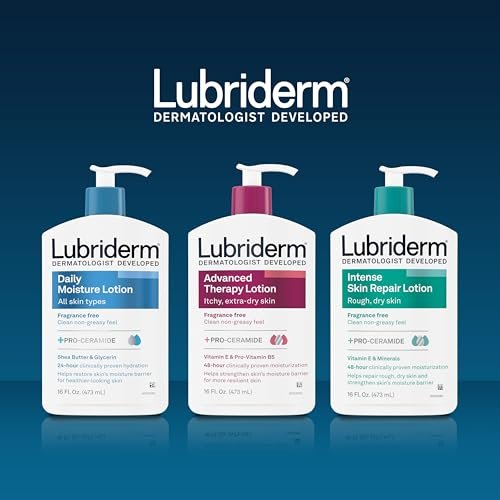 Lubriderm Daily Moisture Lotion + Pro-Ceramide with Shea Butter & Glycerin, Hydrating Face, Hand & Body Lotion for Dry Skin, Lightly Scented & Non-Greasy, 32 fl. oz - görsel 12