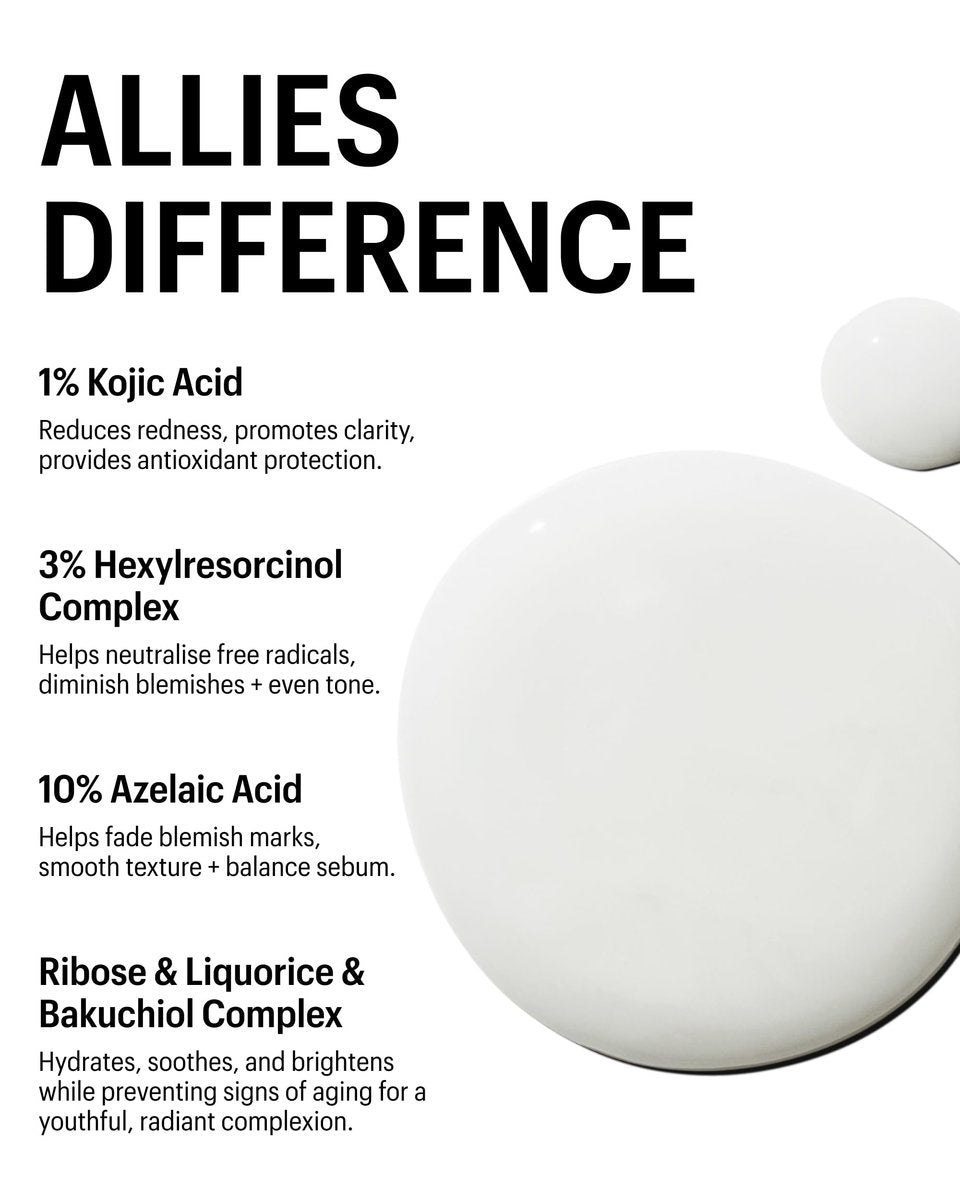Allies of Skin Azelaic & Kojic Clarifying Face Serum – 10% Azelaic Acid for Acne, Pigmentation & Redness, 1 Fl Oz Avelisse