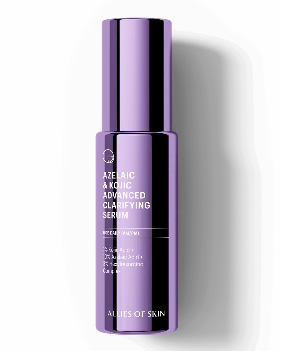 Allies of Skin Azelaic & Kojic Clarifying Face Serum – 10% Azelaic Acid for Acne, Pigmentation & Redness, 1 Fl Oz Avelisse