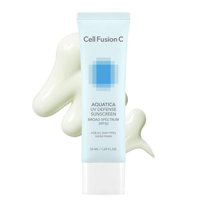 Cell Fusion C Aquatica UV Defense Face Sunscreen SPF 50 - Hydrating SPF Moisturizer with PDRN, No White Cast, 50ml Avelisse