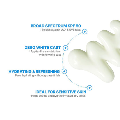 Cell Fusion C Aquatica UV Defense Face Sunscreen SPF 50 - Hydrating SPF Moisturizer with PDRN, No White Cast, 50ml Avelisse
