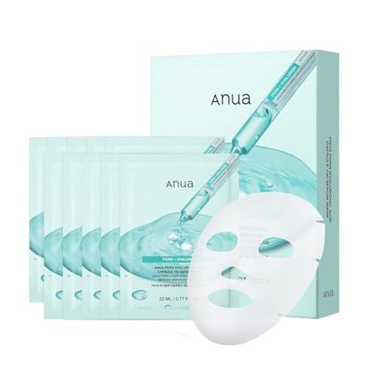 Anua PDRN Hyaluronic Acid Capsule 100 Serum Mask – Hydrating Face Mask for Glass Skin, Dewy Glow & Firm Looking Skin | Salmon DNA PDRN & Collagen | Korean Skin Care (10 Pack) Avelisse
