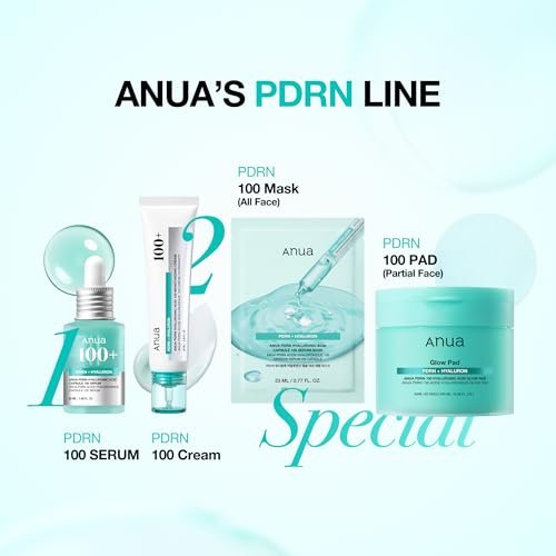 Anua PDRN Hyaluronic Acid Capsule 100 Serum Mask – Hydrating Face Mask for Glass Skin, Dewy Glow & Firm Looking Skin | Salmon DNA PDRN & Collagen | Korean Skin Care (10 Pack) Avelisse