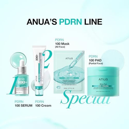 Anua PDRN Hyaluronic Acid Capsule 100 Serum Mask – Hydrating Face Mask for Glass Skin, Dewy Glow & Firm Looking Skin | Salmon DNA PDRN & Collagen | Korean Skin Care (10 Pack) Avelisse