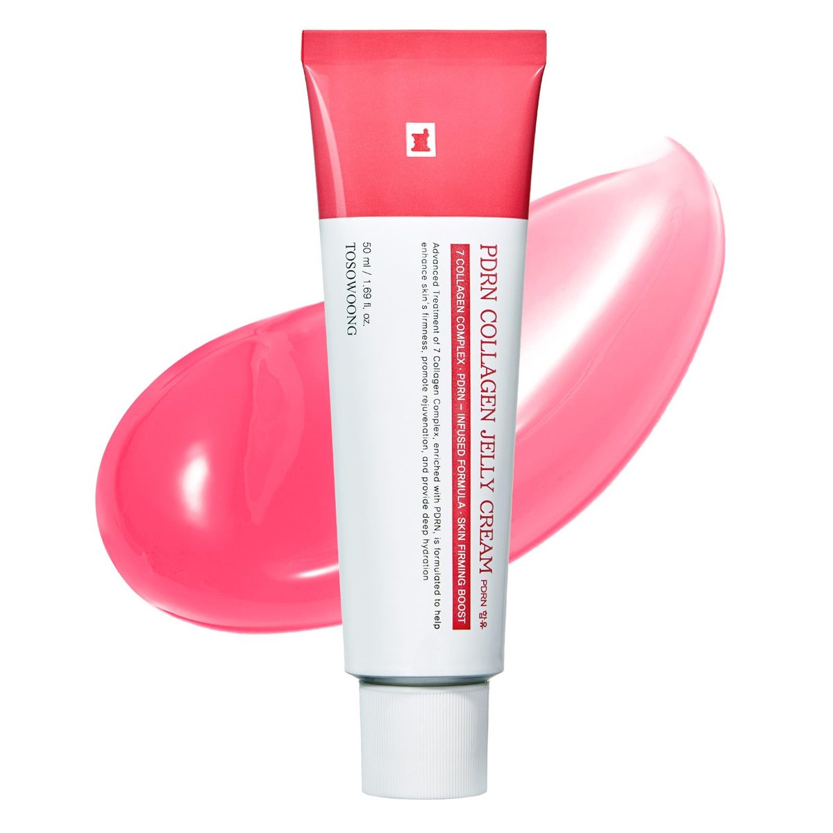 TOSOWOONG PDRN Collagen Jelly Cream – 5,000ppm Salmon DNA PDRN, Niacinamide, Hydrolyzed Collagen – Hydrating & Firming Face Moisturizer for Uneven Skin Tone, No Artificial Color, Korean Skin Care, 1.69 fl.oz - görsel 1