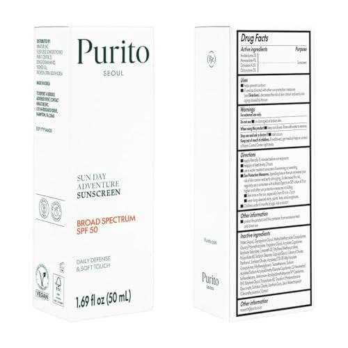 PURITO Korean Sunscreen SPF 50 – Lightest Texture, No White Cast, Oil-Free & Vegan Daily Sun Protection for All Skin Types, 50mL - görsel 14