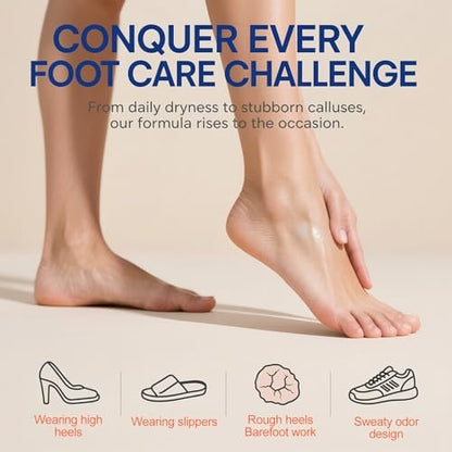 Urea Cream Stick 60% + 2% Salicylic Acid, 2-Pack Maximum Strength Foot Lotion for Cracked Heels, Dry Hands & Rough Knees, Callus Remover & Skin Softener