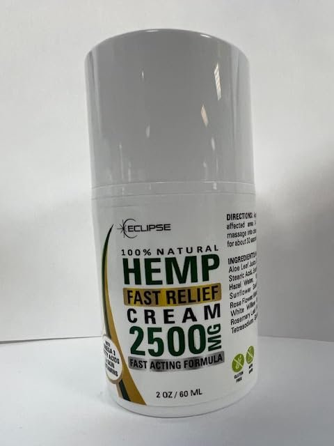 Eclipse Hemp Natural Hemp Extract Cream – Made in USA – 2 Pack Avelisse