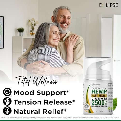 Eclipse Hemp Natural Hemp Extract Cream – Made in USA – 2 Pack Avelisse