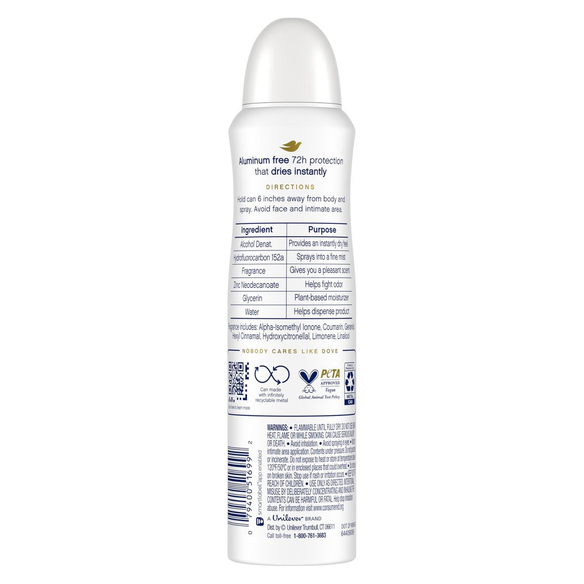 Dove Aluminum Free Deodorant Spray for Women, Dragon Fruit & Coconut Cream, 72 Hour Odor Protection, 4 oz (Pack of 3) Avelisse