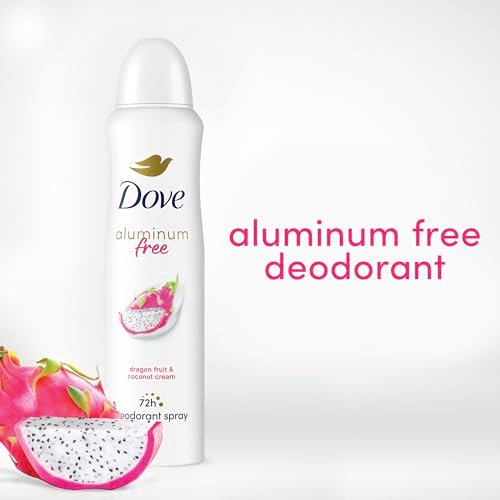 Dove Aluminum Free Deodorant Spray for Women, Dragon Fruit & Coconut Cream, 72 Hour Odor Protection, 4 oz (Pack of 3) Avelisse