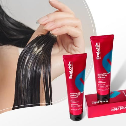 ECOLCHIPRO Collagen Shea Butter Hair Mask - Deep Repair Conditioning Treatment for Dry Damaged Hair, 5.4 fl oz Avelisse