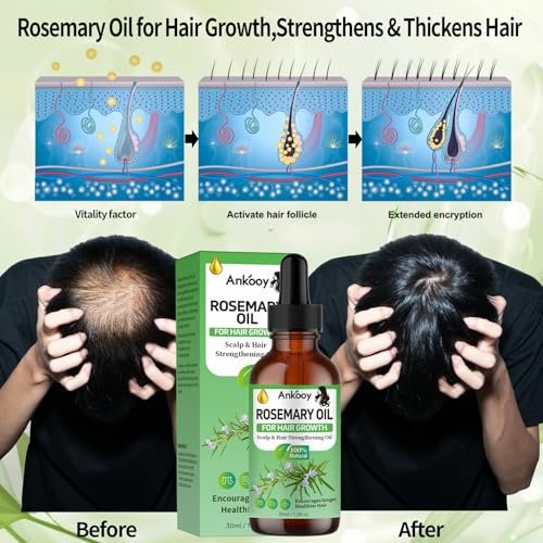 3 Pack Rosemary Oil for Hair Growth, Strengthening Oil for Dry Damaged Hair, Hair Loss Treatment & Thickens Hair, Scalp Care Promotes Hair Thickness for Men Women - görsel 8