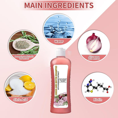 Onion Biotin and Rosemary Shampoo for Hair Growth, Hair Loss and Thinning Hair - Soft Hair & Shine, 1 Fl Oz