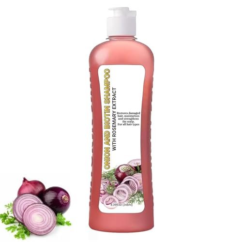 Onion Biotin and Rosemary Shampoo for Hair Growth, Hair Loss and Thinning Hair - Soft Hair & Shine, 1 Fl Oz - görsel 2