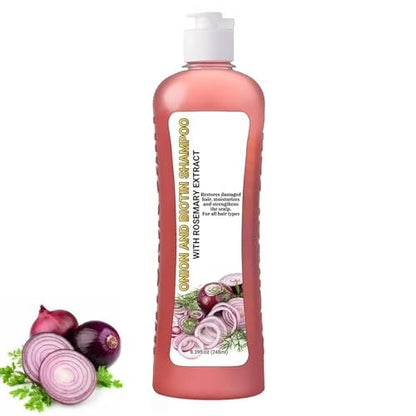 Onion Biotin and Rosemary Shampoo for Hair Growth, Hair Loss and Thinning Hair - Soft Hair & Shine, 1 Fl Oz