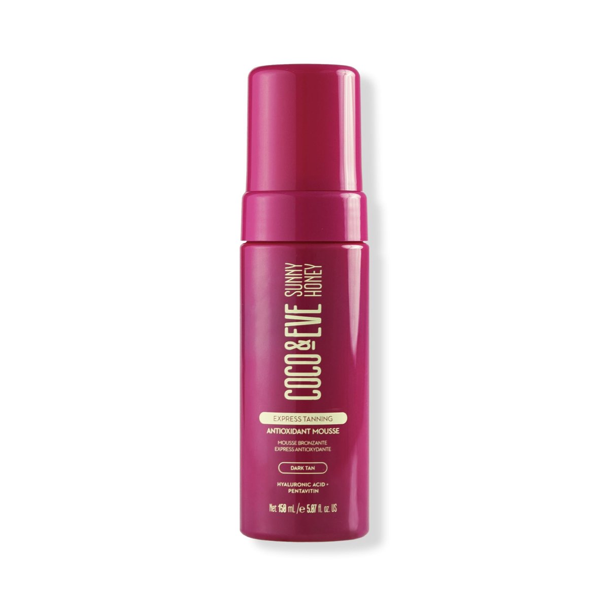 Coco & Eve Express Self Tanning Mousse - 1 Hour Streak-Free Hydrating Sunless Tanning Mousse, Fast-Drying Natural Glow, Infused with Hyaluronic Acid & Coconut Extract, Vegan, Cruelty Free | 5.07 Fl Oz - görsel 2