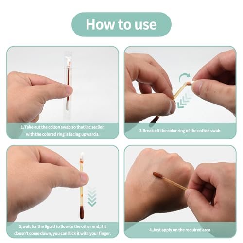 Sterile Iodine Swabs for First Aid – Single-Use Antiseptic Cotton Sticks for Wound Disinfection, Portable & Convenient for Travel, Home, Kids & Outdoor Emergencies Avelisse