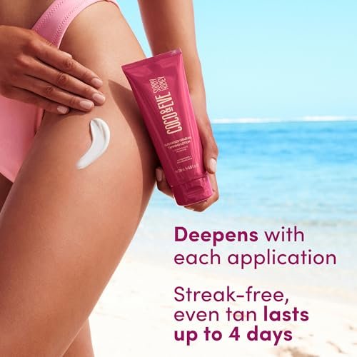 Coco & Eve Gradual Tanning Lotion – Streak-Free Hydrating Sunless Self Tanner, Fast-Drying Buildable Natural Glow, Infused with Hyaluronic Acid, Vegan & Cruelty-Free (6.76 Fl Oz) Avelisse