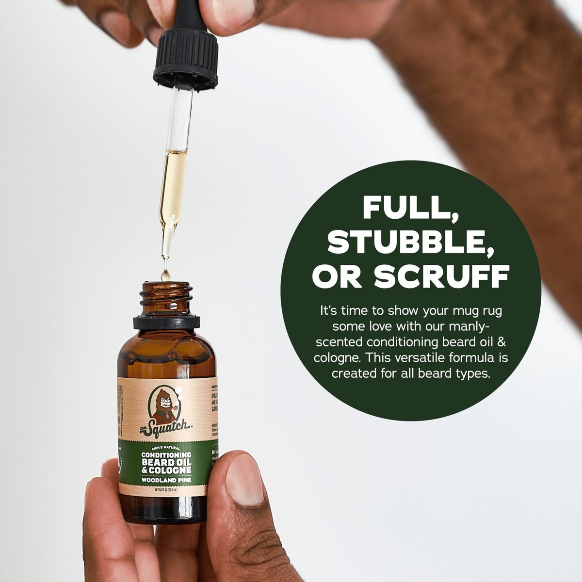 Dr. Squatch Conditioning Beard Oil & Cologne 3 Pack – Natural Men's Beard Oil Gift Set – Fireside Bourbon, Glacial Falls, Woodland Pine Avelisse