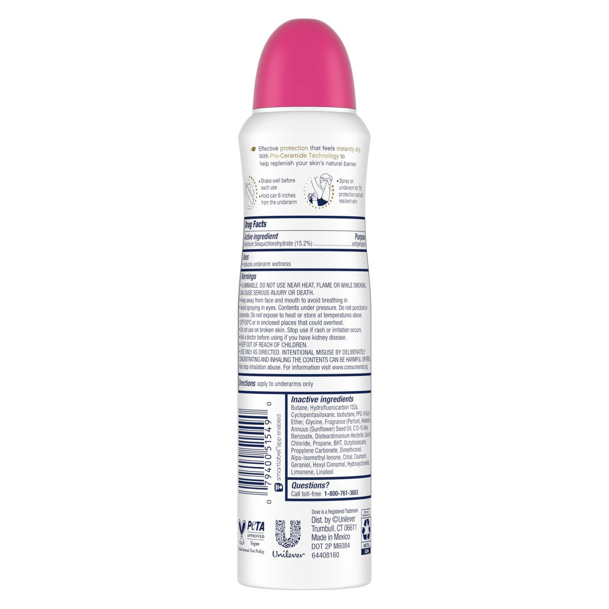 Dove Advanced Care Antiperspirant Deodorant Spray for Women, Dragon Fruit & Coconut Cream, 3.8 oz (Pack of 3), 72-Hour Sweat & Odor Protection Avelisse
