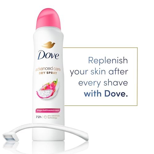 Dove Advanced Care Antiperspirant Deodorant Spray for Women, Dragon Fruit & Coconut Cream, 3.8 oz (Pack of 3), 72-Hour Sweat & Odor Protection Avelisse