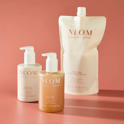 Neom Great Day Hand Lotion, 300ml | Wild Mint & Mandarin with 7 Essential Oils | 100% Natural Fragrance | Hydrating & Luxurious Formula Avelisse