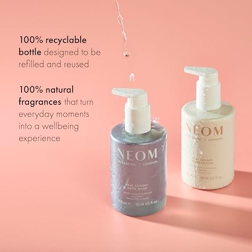 Neom Real Luxury Hand Lotion, 300ml | Lavender, Jasmine & Sandalwood | 24 Essential Oils | 100% Natural Fragrances | Hydrating & Nourishing Hand Cream Avelisse