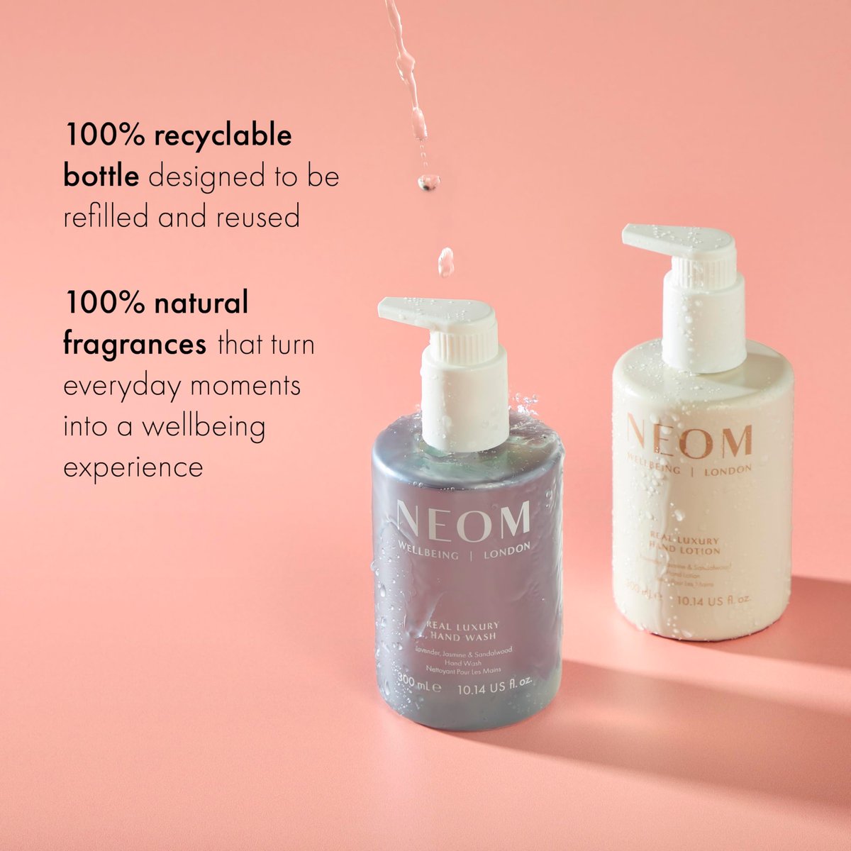 Neom Real Luxury Hand Lotion, 300ml | Lavender, Jasmine & Sandalwood | 24 Essential Oils | 100% Natural Fragrances | Hydrating & Nourishing Hand Cream Avelisse
