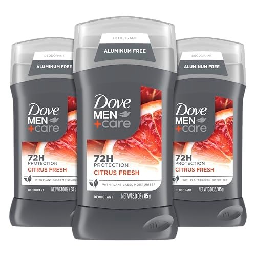 DOVE MEN + CARE Aluminum Free Deodorant for Men 3 Pack - Summer Citrus Deodorant for Men 3 oz Avelisse