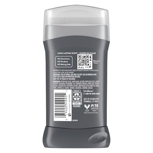 DOVE MEN + CARE Aluminum Free Deodorant for Men 3 Pack - Summer Citrus Deodorant for Men 3 oz Avelisse