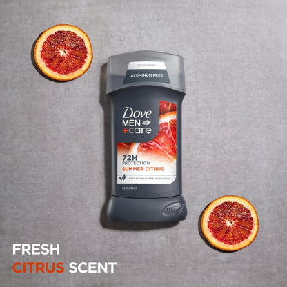 DOVE MEN + CARE Aluminum Free Deodorant for Men 3 Pack - Summer Citrus Deodorant for Men 3 oz Avelisse