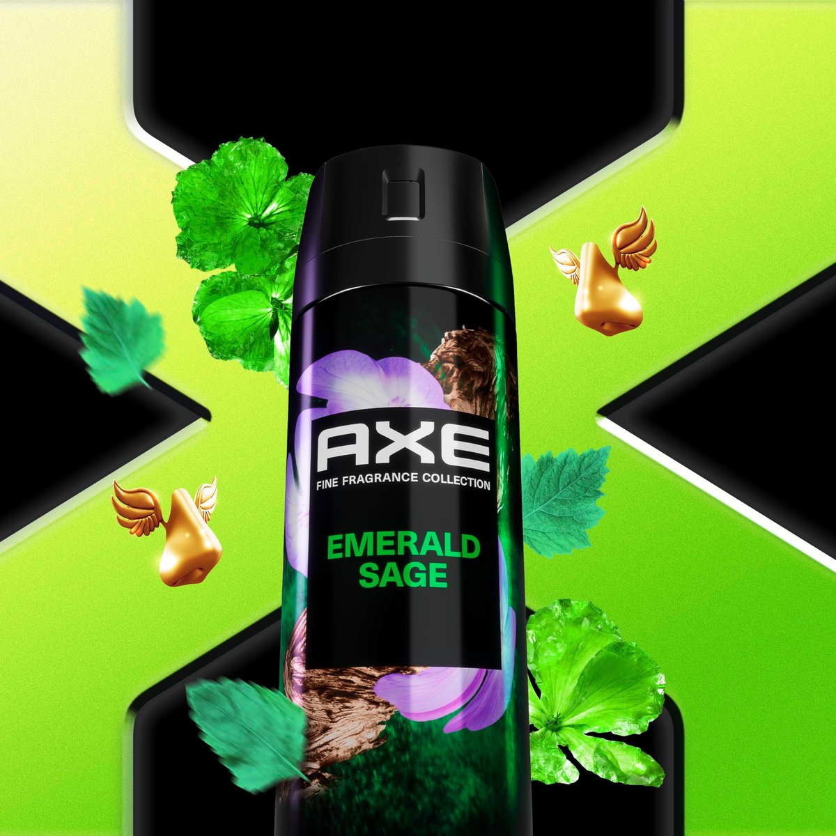 AXE Fine Fragrance Body Spray Variety Pack 4 Pack – Emerald Sage, Aqua Bergamot, Purple Patchouli, Pure Coconut (4 oz each) Avelisse