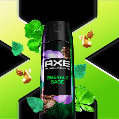 AXE Fine Fragrance Body Spray Variety Pack 4 Pack – Emerald Sage, Aqua Bergamot, Purple Patchouli, Pure Coconut (4 oz each) Avelisse