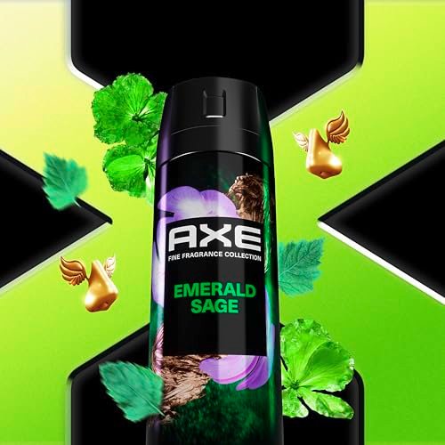 AXE Fine Fragrance Body Spray Variety Pack 4 Pack – Emerald Sage, Aqua Bergamot, Purple Patchouli, Pure Coconut (4 oz each) Avelisse