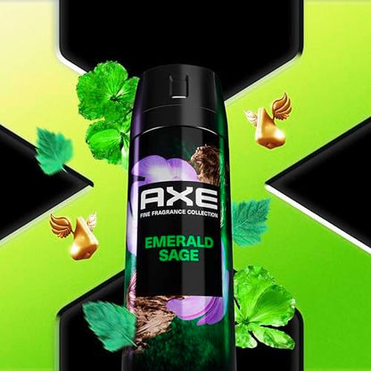 AXE Fine Fragrance Body Spray Variety Pack 4 Pack – Emerald Sage, Aqua Bergamot, Purple Patchouli, Pure Coconut (4 oz each) Avelisse