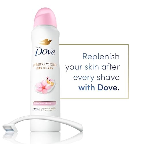 Dove Advanced Care Antiperspirant Deodorant Spray for Women, 72-Hour Sweat & Odor Protection, Sakura Blossom & Yuzu, 3.8 oz (3-Pack) - görsel 11