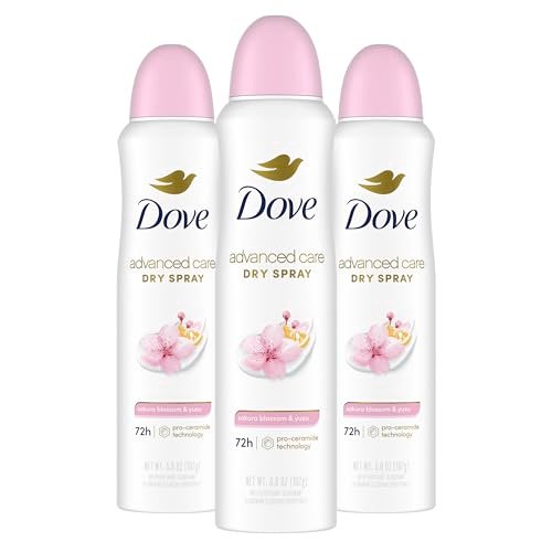Dove Advanced Care Antiperspirant Deodorant Spray for Women, 72-Hour Sweat & Odor Protection, Sakura Blossom & Yuzu, 3.8 oz (3-Pack) - görsel 1