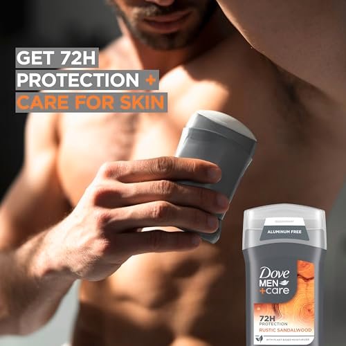 DOVE MEN + CARE Aluminum Free 3 Pack Rustic Sandalwood Deodorant for Men, 3 oz Each - görsel 7