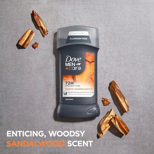 DOVE MEN + CARE Aluminum Free 3 Pack Rustic Sandalwood Deodorant for Men, 3 oz Each - görsel 5