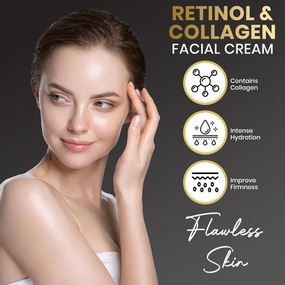 TURN TO EARTH Day & Night Retinol Face Moisturizer with Collagen and Hyaluronic Acid - 1.7 oz