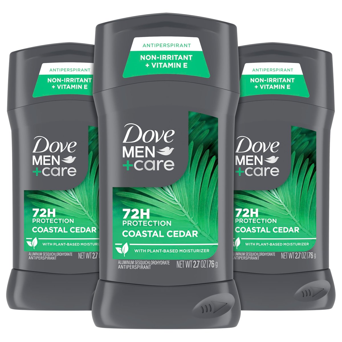 Dove Men+Care Antiperspirant Deodorant 3-Pack, Coastal Cedar, 2.7 oz Each Avelisse