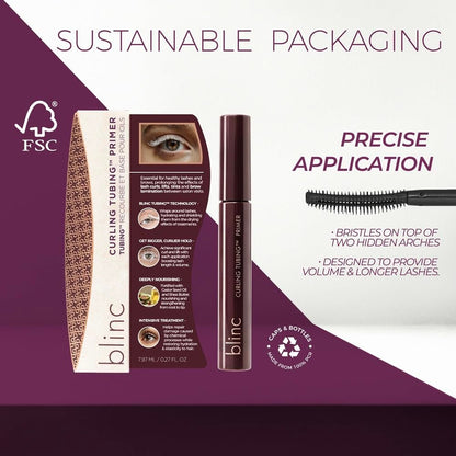 Blinc Curling Tubing Lash Primer – Dual-Action Formula for Long-Lasting Curl & Lash Lift Extension – Nourishing & Strengthening with Castor Oil & Shea Butter – Vegan & Clean Beauty 7ml