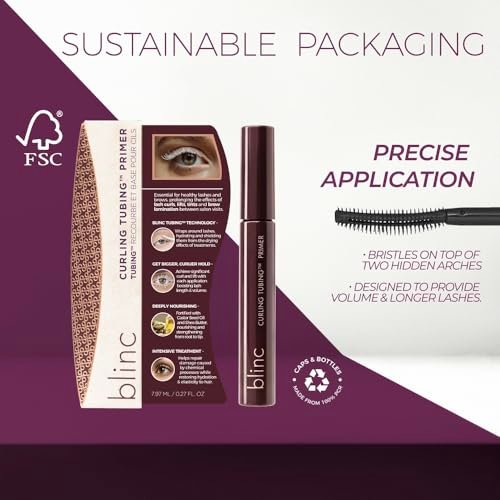 Blinc Curling Tubing Lash Primer – Dual-Action Formula for Long-Lasting Curl & Lash Lift Extension – Nourishing & Strengthening with Castor Oil & Shea Butter – Vegan & Clean Beauty 7ml - görsel 10