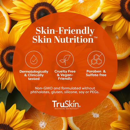 TruSkin Sunscreen Serum for Face - SPF 30 Universal Tinted Mineral Sunscreen Face Serum with Zinc Oxide - Sheer, Lightweight Finish with Vitamin C, Hyaluronic Acid, Ceramides & Niacinamide, 1 fl oz