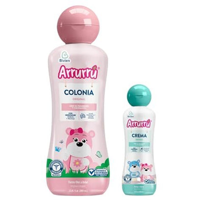 Arrurru Colonia Original Pink 27.05 oz + Crema Original 220 ml – Refreshing Cologne & Body Lotion Set Avelisse