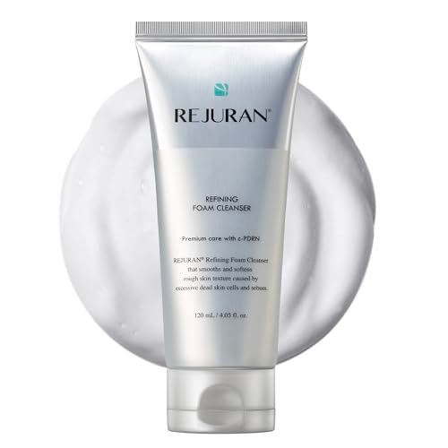 REJURAN Refining Foam Cleanser with c-PDRN – Hydrating & Gentle Foaming Cleanser for Smoother, Clearer Skin, Minimizes Pores & Balances with Hyaluronic Acid & Tanin Complex, Korean Skin Care (4.05 fl oz) Avelisse