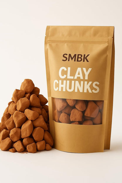 SMBK Red Clay - Edible Clay Chunks, Natural Organic Clay Mask for Skin Detox - 3 oz (110gm)