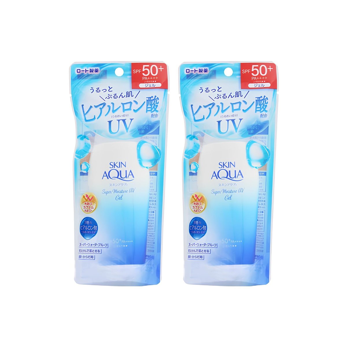 Skin Aqua UV Super Moisture Gel Hydrating Sunscreen SPF50+/PA++++ - 110g (Pack of 2) Avelisse