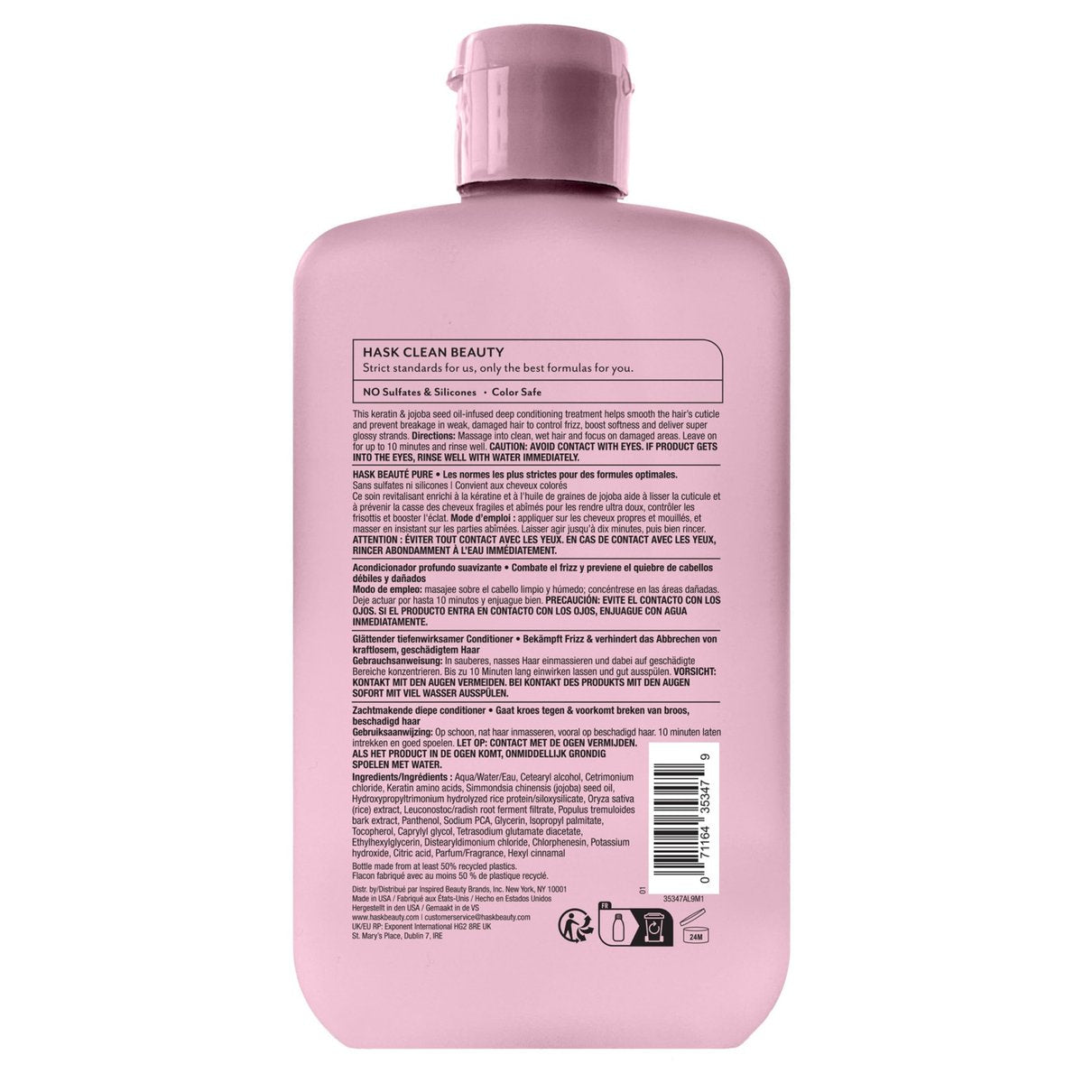 HASK Keratin Smoothing Deep Conditioner Treatment - Sulfate Free, Color Safe, 8 Fl Oz - görsel 13